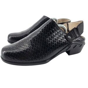 Ariat Woven Leather Slingback Clog Mule Womens Size 8B Black Performance Comfort